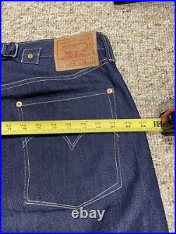 LEVIS Vintage Clothing 501 XX Suspenders Buckle Back Selvedge Indigo 36x29 Jeans