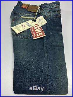 LEVI’S VINTAGE CLOTHING men’S jeans mod 501z 1954 STONE with zip 100% cotton
