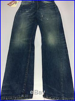 LEVI'S VINTAGE CLOTHING men'S jeans mod 501z 1954 STONE with zip 100% cotton