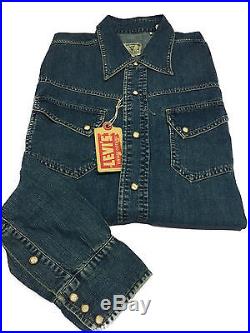 LEVI’S VINTAGE CLOTHING men’S shirts jeans mod 1950 WESTERN DENIM SHIRT