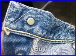 LEVI's 501 XX Hidden Rivets BIG E redline selvedge 34x35 Leather tag vintage USA