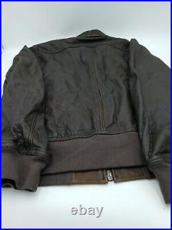 LLBean LL Bean Leather Bomber Pilot Jacket? NEW Men Medium Dark Brown Signature