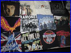 Lot Of 53 Concert T Shirts Vintage T Shirts Vintage Tees Rock Pop Country Metal