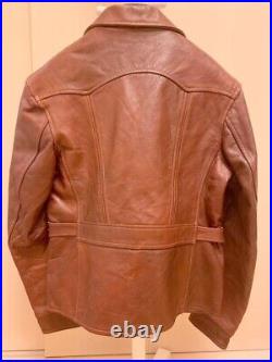 LVC LEVIS VINTAGE CLOTHING Horsehide Leather Jacket Brown Size 40 Made in UK