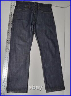 LVC Levi's Vintage Clothing Big E 501 XX Raw Selvedge Denim Jeans 38X34 USA