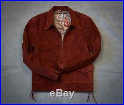 LVC Levi’s Vintage Clothing Crimped Suede Leather Jacket BNWT 1940s western wear
