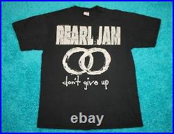 L vtg 90s 1991 PEARL JAM master/slave t shirt TEN don't give up 15.124