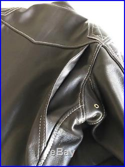 Langlitz Leathers Custom Cascade Leather Padded Brown Motorcycle Riding Jacket