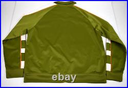 Le TIGRE Jacket VTG 80s 90s Avocado with Ivory and Orange Polyester Jacket Sz L
