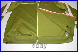 Le TIGRE Jacket VTG 80s 90s Avocado with Ivory and Orange Polyester Jacket Sz L