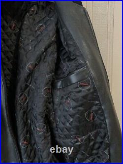 Leather Bomber Jacket Vincent & CO, Vintage, Alta Moda, Men's M, Avant Garde