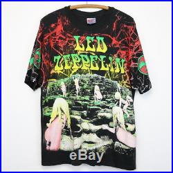 Led Zeppelin Shirt Vintage tshirt 1992 Houses Of The Holy All Over Print Rock