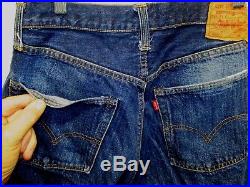 Levi's 1960 501 Big E redline selvedge Not LVC! USA 34x34 Indigo blue jeans EUC
