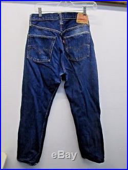 Levi's 1960 501 Big E redline selvedge Not LVC! USA 34x34 Indigo blue jeans EUC