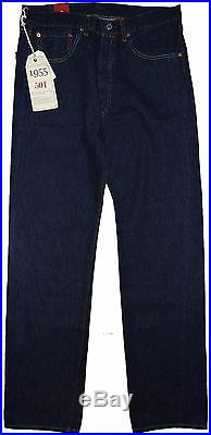 Levi's Men's Vintage Clothing 1955 501XX New Rinse Jeans #0041 Big E Selvedge
