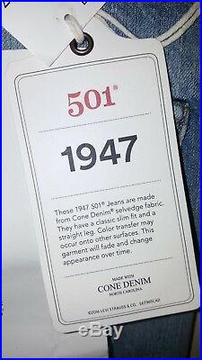 Levi's Vintage Clothing 1947 Big E Selvedge Distressed Jeans Mens 31×32 NWT $278