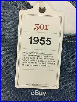 Levi's Vintage Clothing LVC 501XX 1955 Selvedge Denim Jeans Blue Mens Size 32x32