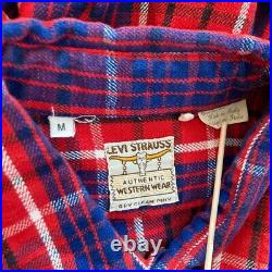 Levi's Vintage Clothing LVC Longhorn Western Shirt Size M Used Good Condition