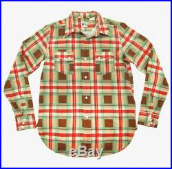 Levi's Vintage Clothing LVC Rodeo Shirt Brown Check Print Levis 100% Cotton