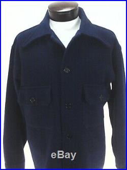 Levi's Vintage Clothing Wool Shirt Jacket Navy Button Point Collar Mens L $239
