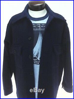 Levi's Vintage Clothing Wool Shirt Jacket Navy Button Point Collar Mens L $239