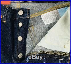 Levis 501XX Vintage Clothing 1955 Men's Blue Denim Jeans Sz 29X34 Actual 28x32