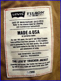 Levis Filson Trucker Jacket Vintage Oil Finish Tin Cloth Waxed Cotton LVC