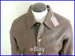 Levis Mens Vintage Clothing Strauss Italian Leather Jacket Brown Size XL NWT