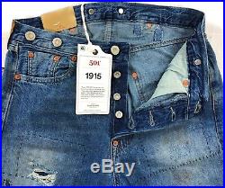 Levis Vintage Clothing LVC 1915 501 XX Selvedge Jeans Mens Size 26 Destroyed