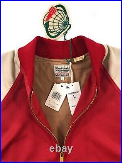 Levis Vintage Clothing LVC 1950s Rocket City Bomber Jacket Mens Large Red Satin