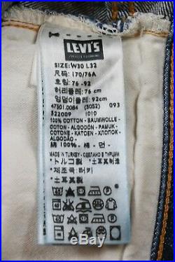 Levis Vintage Clothing LVC Mens 1947 501 Selvedge Denim Jeans 30 x 31