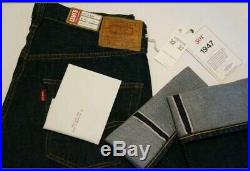 Levis Vintage Clothing Mens Jeans 501XX 1947 Selvedge Cone Denim Big E Dark Wash