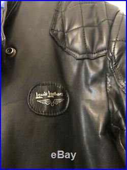 Lewis Leathers Vintage Super Monza Leather Motorcycle Jacket 40 42 Size