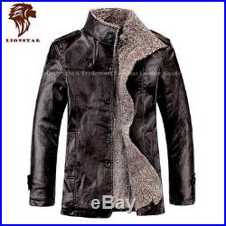 Lionstar Iconic Top Quality Men Real Leather Extra Warm Winter Jacket with Fur