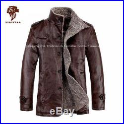 Lionstar Iconic Top Quality Men Real Leather Extra Warm Winter Jacket with Fur