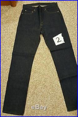 Lot 2 pairs vintage 60s deadstock Levis505 0217, 36/36 5 button talon 42zipper