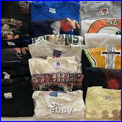 Lot Of 24 Vintage T-Shirts Tees Mixed Brands Style Color Size Faded Distressed