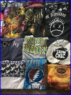 Lot Of 25 Rock Metal Concert T-shirts 90s 00s Metallica Pink Floyd Iron Maiden