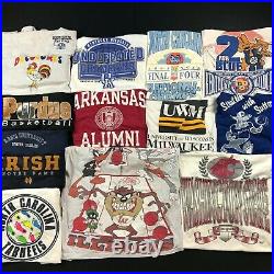 Lot of 30 Vintage 90s 00s NCAA College University Sports T-Shirt VTGU4