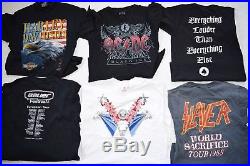 Lot of 43 Rock shirt vintage 70s 80s 90s cap mix harley davidson iron maiden