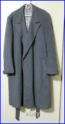 MAURICE SEDWELL London UK Vintage 1984 90% Cashmere Custom Made Gray Coat XL