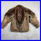 Marvin Richards Leather Embossed Coat withReal Opossum Fur Fringe Western Cowboy M