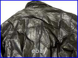 Maxam men's vintage leather Top Grain Lambskin Bomber jacket size XL