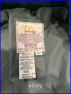 McDonald's Vintage 80s Employee Jacket L Made In USA