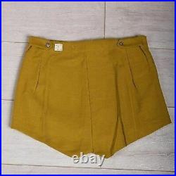 Medium 32 Mens Deadstock Vintage 1960s 60s Mod Gold Cotton Knit Mini Shorts