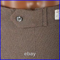 Medium 34 Mens Deadstock Vintage 1960s 60s Mod Brown Cotton Knit Mini Shorts