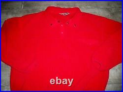 Men's Eastern Mountain Sports Vintage Fleece Sherpa Pullover Red Snap-T 90s XXL