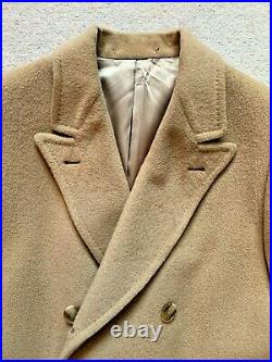 Men's Vintage Camel Polo Coat, Size 40R, Union Made, Excellent Condition