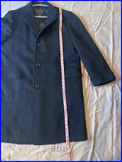 Men's Vintage Plaid About Superfine Plaid Back Velour Overcoating Dress Coat