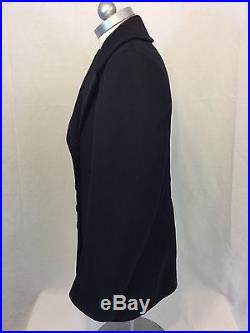 Men's Vtg 50s NAVAL CLOTHING DEPOT Black Wool U. S Navy Peacoat 38R
